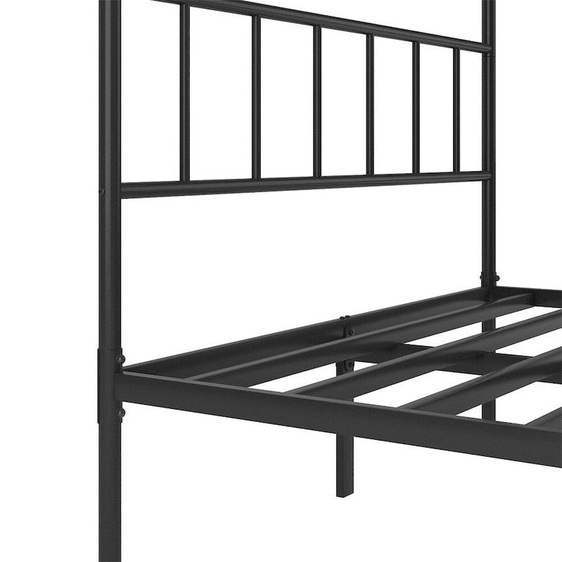 Cadre de lit plateforme en métal taille queen avec tête de lit - sommier tapissier non requis