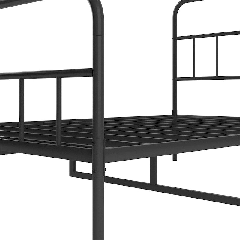 Cadre de lit plateforme en métal taille queen avec tête de lit - sommier tapissier non requis
