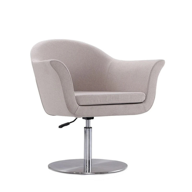Fauteuil d'appoint pivotant et réglable en métal tressé brossé