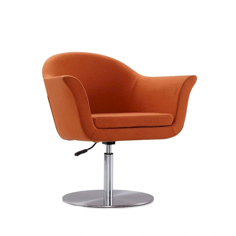 Fauteuil d'appoint pivotant et réglable en métal tressé brossé