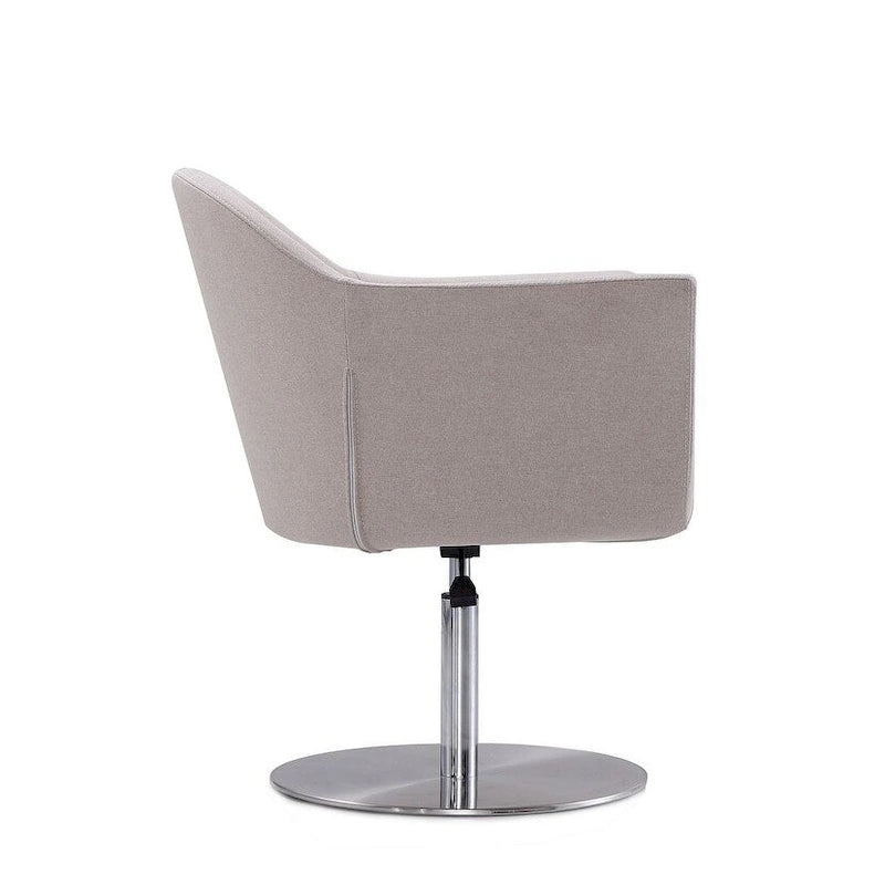 Fauteuil d'appoint pivotant et réglable en métal tressé brossé