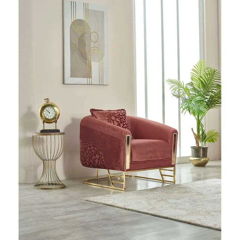 Set voor de woonkamer, 2-delig (1 bank en 1 stoel)