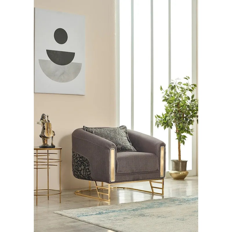 Set voor de woonkamer, 2-delig (1 bank en 1 stoel)