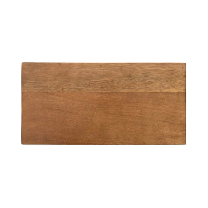 Smalle bijzettafel van hout en metaal