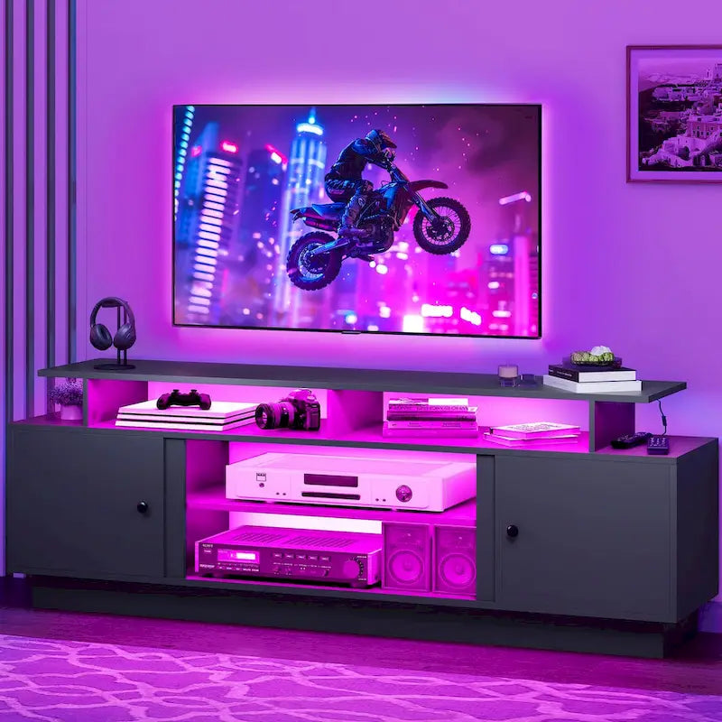 Moasis Modern TV Stand for TVs Up to 75 - 15.7D x 70W x 25.1H