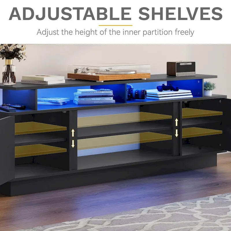 Meuble TV moderne pour téléviseurs jusqu’à 75 - 15.7D x 70W x 25.1H