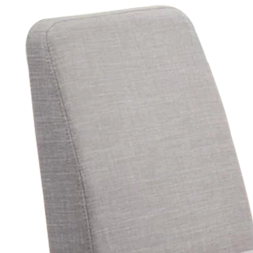 2 Modern Wood Dining Chairs, Cushioned Seats, Tapered Legs, Gray