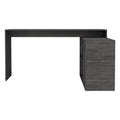 L-vormig bureau voor kantoor, woonkamer, appartement, Smokey Oak