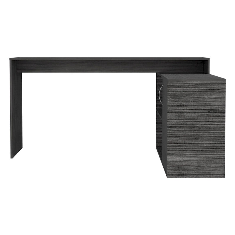 Bureau en L pour le bureau, le salon et l'appartement, chêne fumé