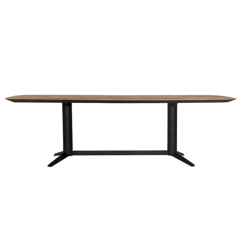 102 Wide Teak Dining Table, Black