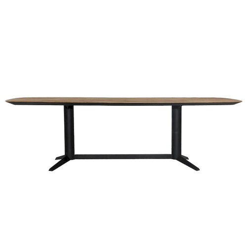 Table à manger en teck de 102 de large, noire