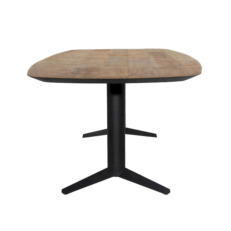 102 Wide Teak Dining Table, Black