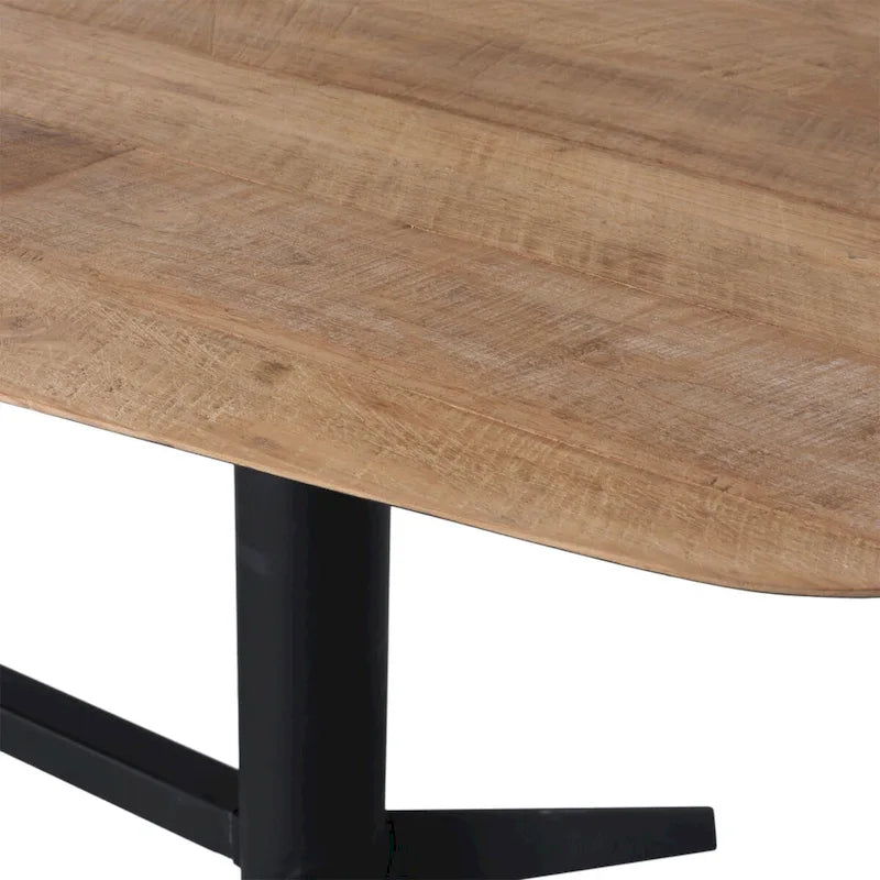 102 Wide Teak Dining Table, Black