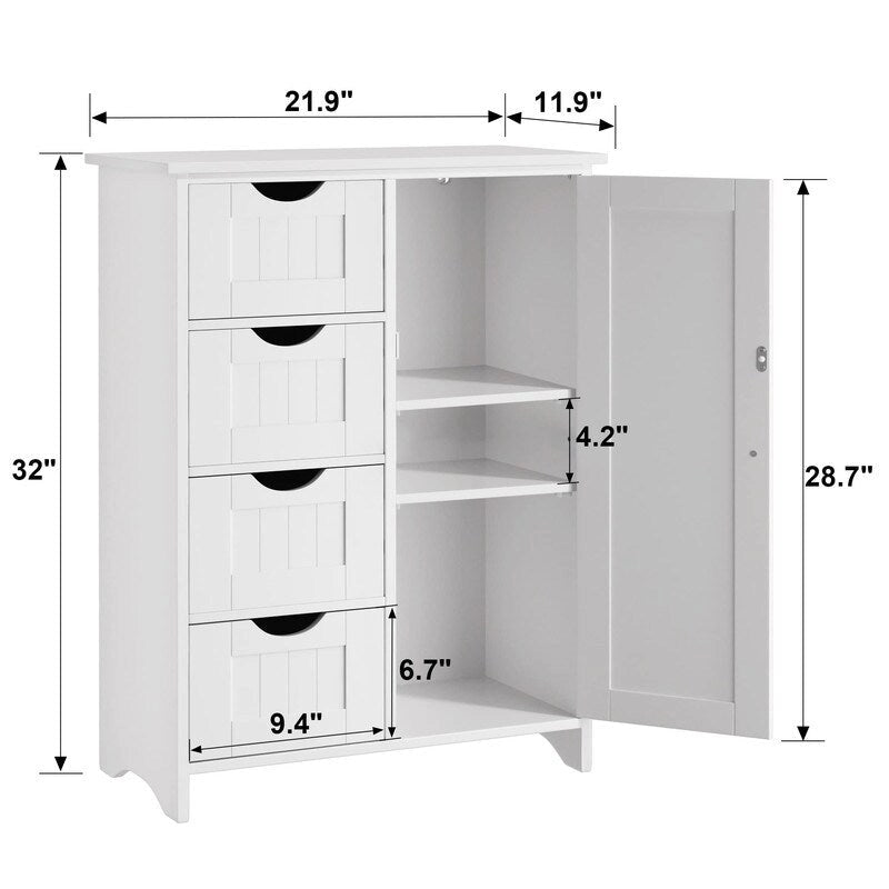 Armoire de rangement de salle de bains - 11.9P x 21.9L x 32H