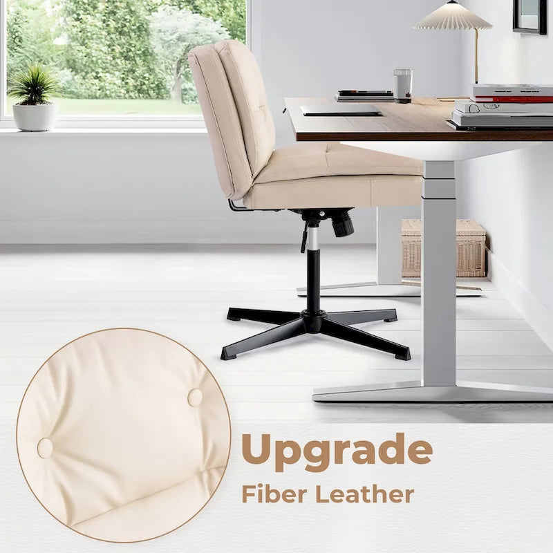 Chaise de bureau à domicile sans accoudoirs, chaise de coiffeuse sans roulettes